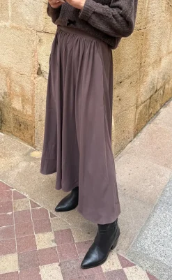 Online Liberte Nederdel - Frede - Dark Bown Nederdele