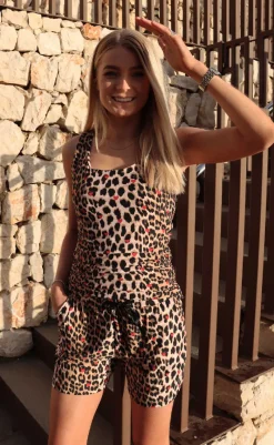 Hot Liberte Shorts - Alma - Lux Leo/Red Heart Shorts