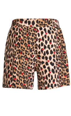 Hot Liberte Shorts - Alma - Lux Leo/Red Heart Shorts