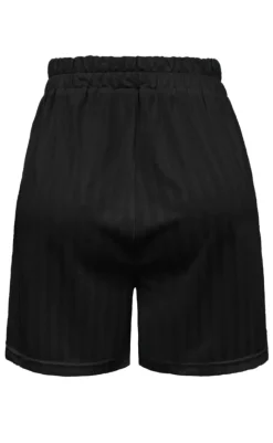 Online Liberte Shorts - Felia - Black Simili Shorts
