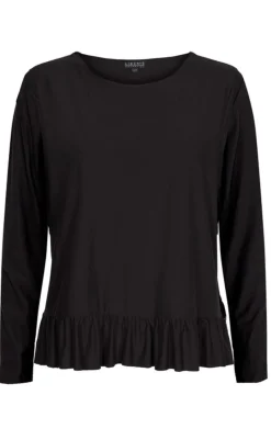 Liberte T-Shirt - Alma LS Frill - Black T-shirts & Toppe
