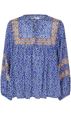 Discount Bluse - Teel - Blue Bluser