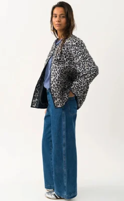 Outlet Jakke - Lily - Leopard Print Jakker & Frakker|Alt Overtøj