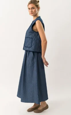 Hot Nederdel - Akane Maxi - Dark Blue Nederdele