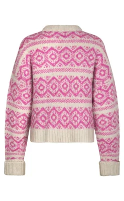 New Sweater - Lottie Jumper - Neon Pink Striktrøjer & Sweat