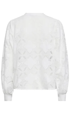 Sale Love & Divine Bluse - Love1307 - Cream Lace Bluser