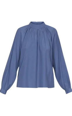 Online Love & Divine Bluse - Love1201 - Mid Blue Bluser