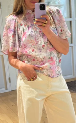 Love & Divine Bluse - Love1123-7 - Pastel Flower Bluser