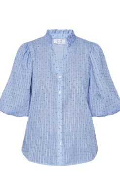 Outlet Love & Divine Bluse - Love456-7 - Blue Dot Bluser