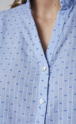 Outlet Love & Divine Bluse - Love456-7 - Blue Dot Bluser