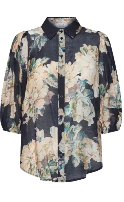 Best Love & Divine Bluse - Love436-17 - Black/Flower Bluser