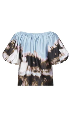 Clearance Love & Divine Bluse - Love1159-1 - Border Print Bluser