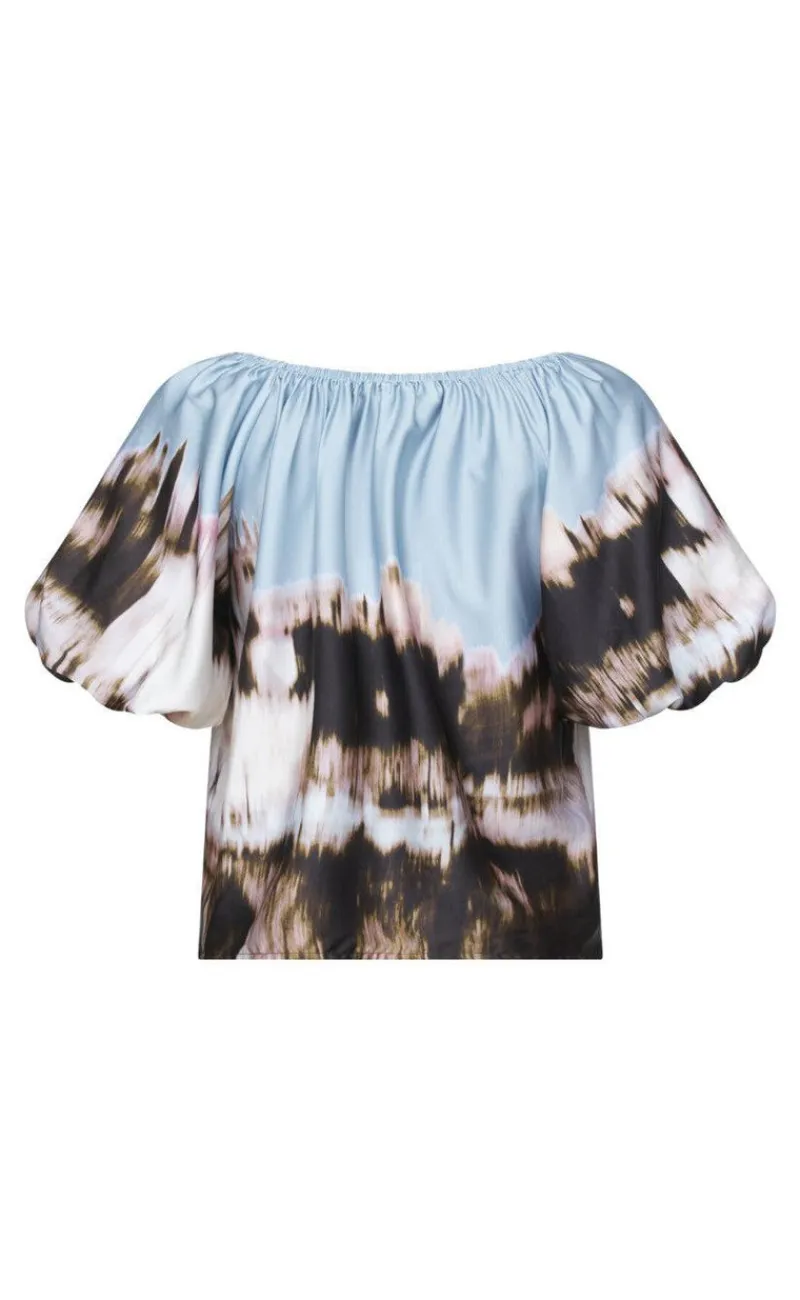 Clearance Love & Divine Bluse - Love1159-1 - Border Print Bluser