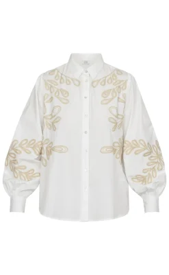 Best Love & Divine Bluse - Love1142 - White/Sand Bluser