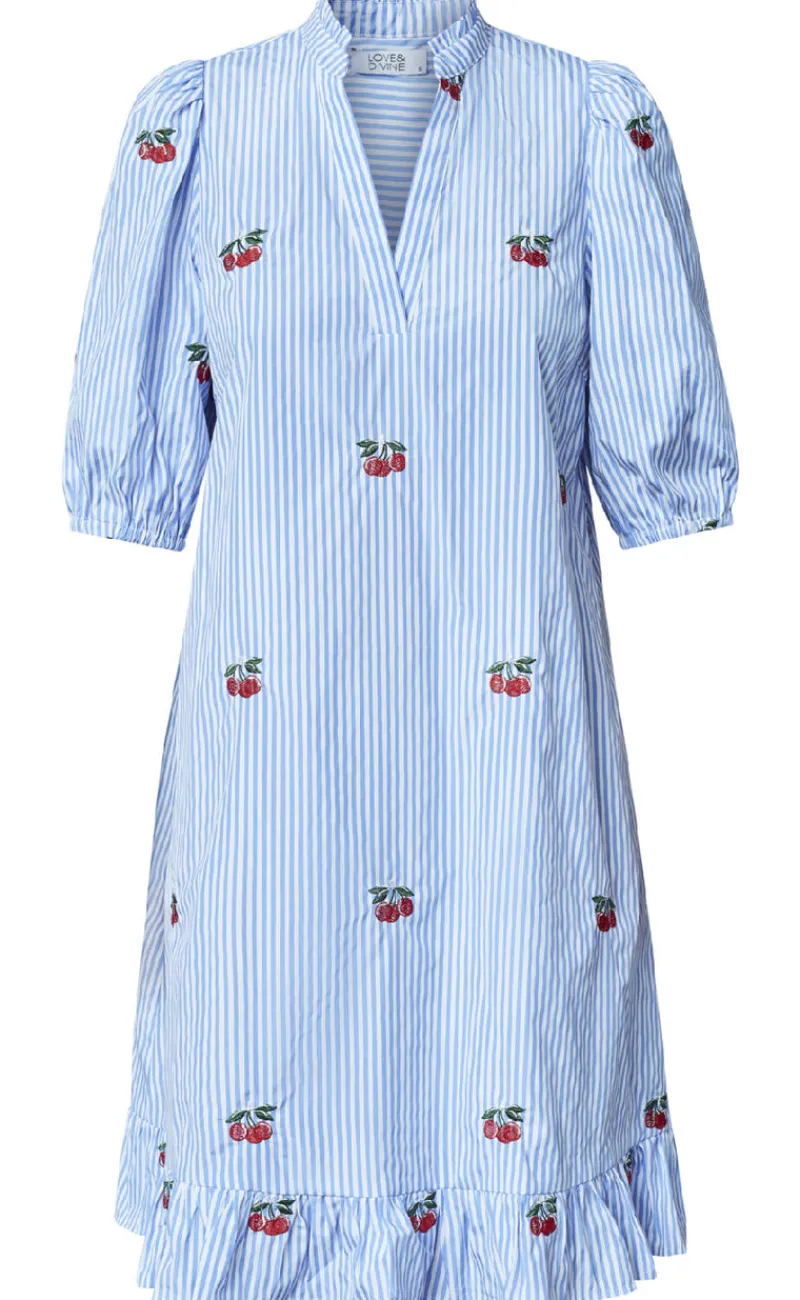 Hot Love & Divine Kjole - Love1385 - Blue/Cherry Kjoler