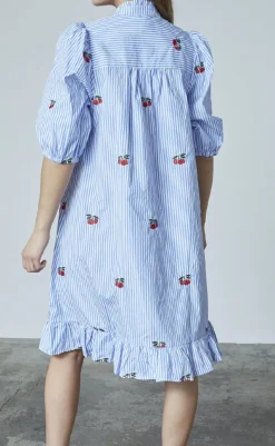 Hot Love & Divine Kjole - Love1385 - Blue/Cherry Kjoler