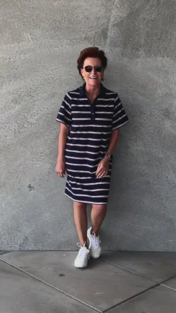 Online Love & Divine Kjole - Love1349 - Navy/Stripe Kjoler