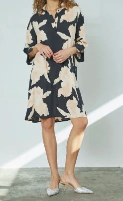 Online Love & Divine Kjole - Love441-36 - Black/Flower Kjoler