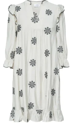 New Love & Divine Kjole - Love1235-1 - Bamboo/Black Flower Kjoler