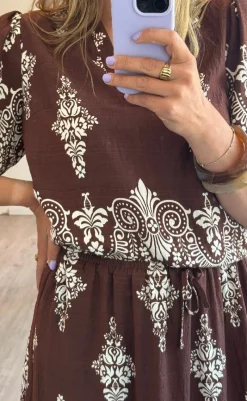 Best Love & Divine Nederdel - Love1369 - Brown/Paisley Nederdele