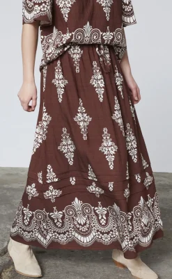 Best Love & Divine Nederdel - Love1369 - Brown/Paisley Nederdele