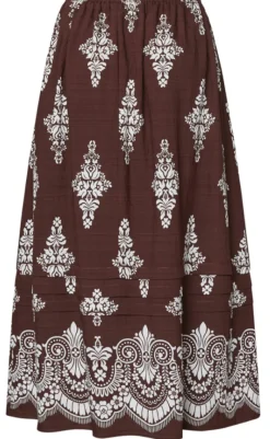 Best Love & Divine Nederdel - Love1369 - Brown/Paisley Nederdele