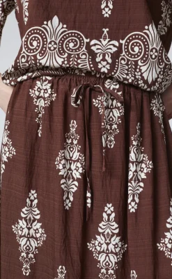 Best Love & Divine Nederdel - Love1369 - Brown/Paisley Nederdele