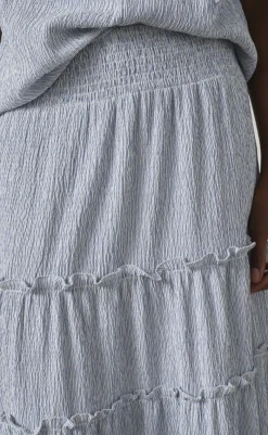 Discount Love & Divine Nederdel - Love1326 - Blue/White Stripe Nederdele