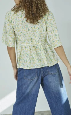 Discount Love & Divine Skjorte - Love1372 - Yellow Flower Skjorter