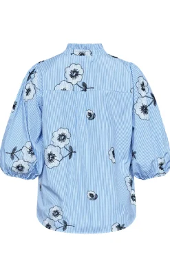 Sale Love & Divine Skjorte - Love456-8 - Stripe/Flower Skjorter