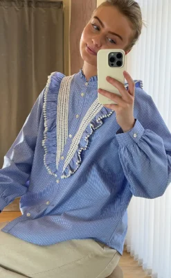 Outlet Love & Divine Skjorte - Love1295 - Blue/White Skjorter