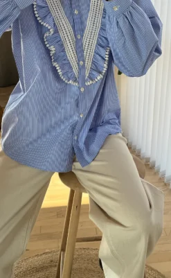 Outlet Love & Divine Skjorte - Love1295 - Blue/White Skjorter