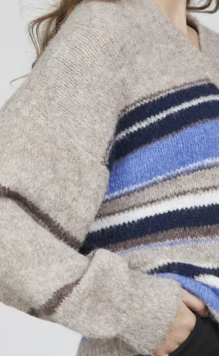 Sale Love & Divine Strik - Love1286 - Blue/Brown Striktrøjer & Sweat