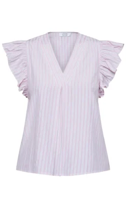 Clearance Love & Divine Top - Love1382 - Baby Pink/Stripe T-shirts & Toppe