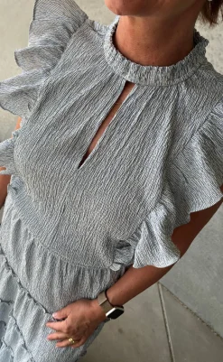 Discount Love & Divine Top - Love1327 - Blue/White Stripe T-shirts & Toppe