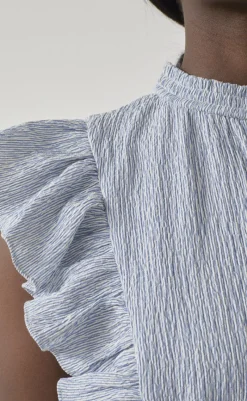 Discount Love & Divine Top - Love1327 - Blue/White Stripe T-shirts & Toppe