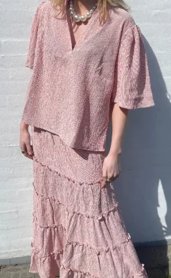 New Love & Divine Top - Love1296-1 - Red/White Stripe T-shirts & Toppe