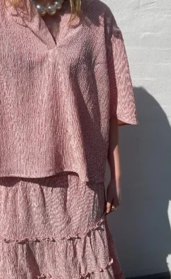 New Love & Divine Top - Love1296-1 - Red/White Stripe T-shirts & Toppe