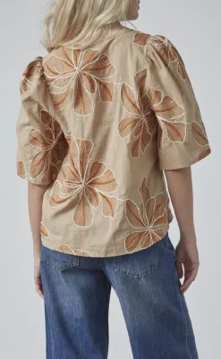 Discount Love & Divine Top - Love1339 - Sand Flower T-shirts & Toppe
