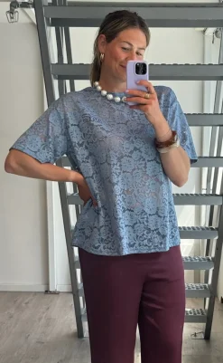 Love & Divine Top - Love1337 - Denim Blue T-shirts & Toppe