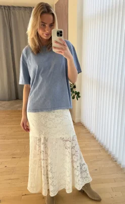 Outlet Love & Divine T-shirt - Love1303-2 - Blue Wash T-shirts & Toppe