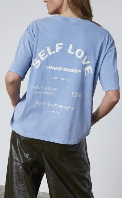 Outlet Love & Divine T-shirt - Love1303-2 - Blue Wash T-shirts & Toppe