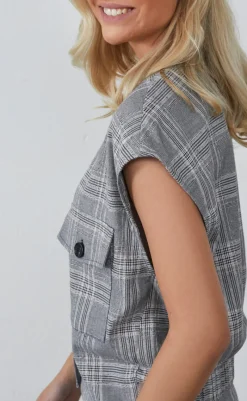 Clearance Love & Divine Vest - Love1287  -  Check Veste