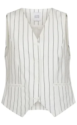 New Love & Divine Vest - Love1044-1 - Cream/Black Veste