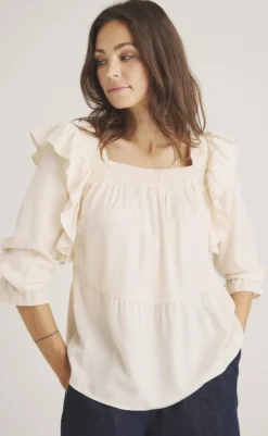 Sale Bluse - Rufsana - Buttercream Bluser