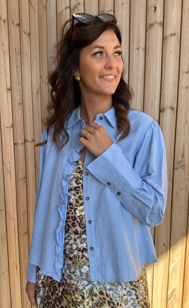 Discount Skjorte - Makito - Cashmere Blue Skjorter