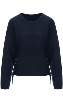 Outlet Striktrøje - Albertine - Navy Blue Striktrøjer & Sweat