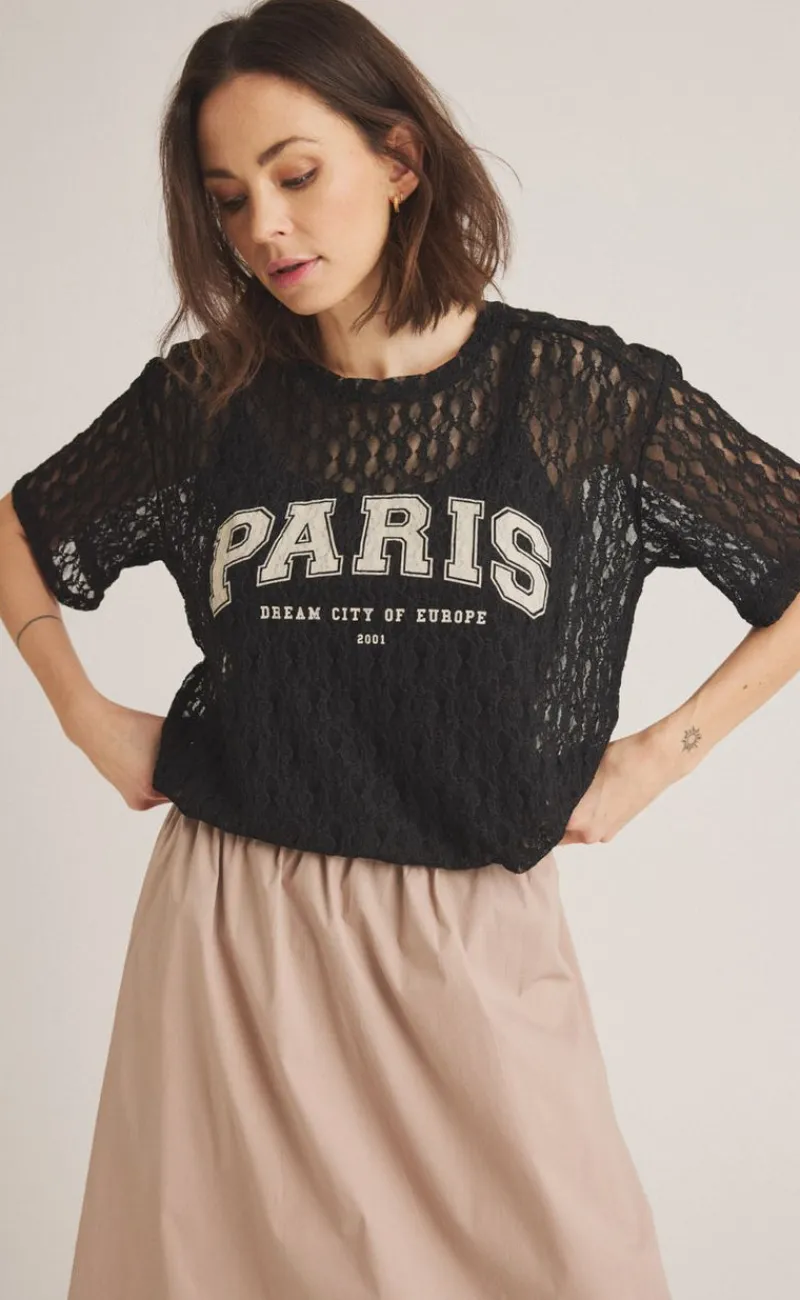 Outlet T-shirt - Jua - Black T-shirts & Toppe