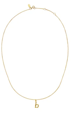 New Halskæde - B Alphabet - Gold Colour Smykker