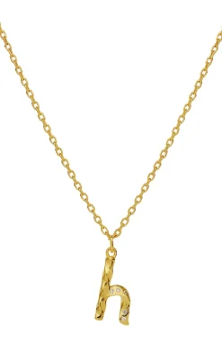 New Halskæde - H Alphabet - Gold Colour Smykker